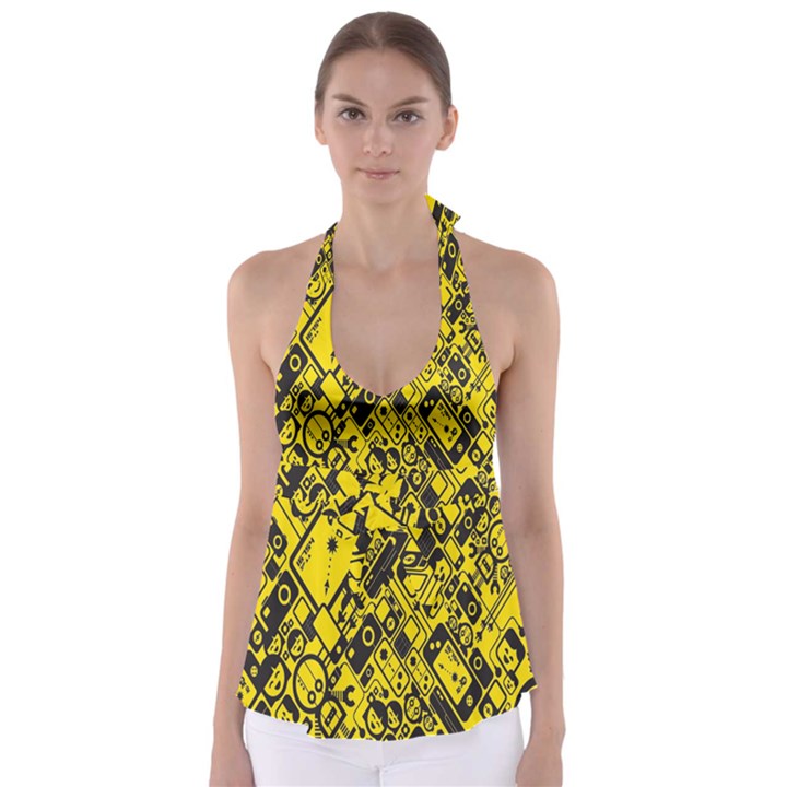 Test Steven Levy Babydoll Tankini Top