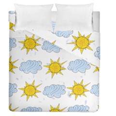 Sunshine Tech White Duvet Cover Double Side (queen Size) by Simbadda