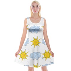 Sunshine Tech White Reversible Velvet Sleeveless Dress