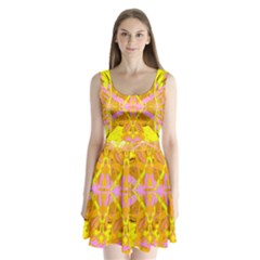 Yellow Brick Road Split Back Mini Dress 