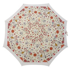 Spring Floral Pattern With Butterflies Straight Umbrellas