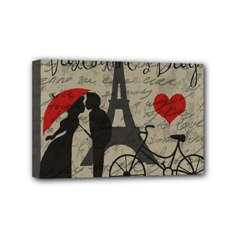 Love Letter - Paris Mini Canvas 6  X 4  by Valentinaart