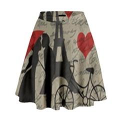 Love Letter - Paris High Waist Skirt by Valentinaart