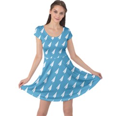 Air Pattern Cap Sleeve Dresses