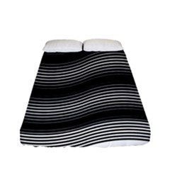Two Layers Consisting Of Curves With Identical Inclination Patterns Fitted Sheet (full/ Double Size) by Simbadda