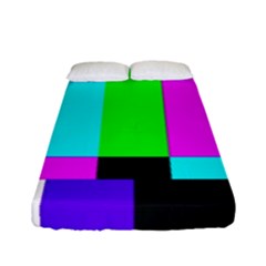 Color Bars & Tones Fitted Sheet (full/ Double Size) by Simbadda