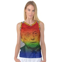 Rainbow Trump  Women s Basketball Tank Top by Valentinaart
