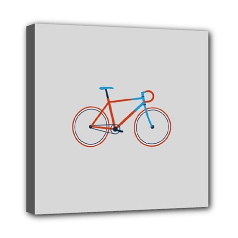 Bicycle Sports Drawing Minimalism Mini Canvas 8  X 8  by Simbadda