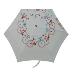 Bicycle Sports Drawing Minimalism Mini Folding Umbrellas by Simbadda