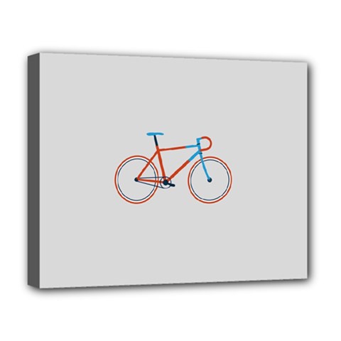 Bicycle Sports Drawing Minimalism Deluxe Canvas 20  X 16   by Simbadda