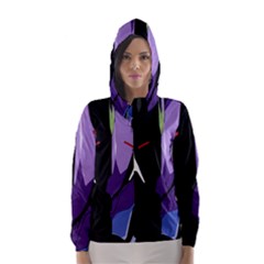 Monster Face Drawing Paint Hooded Wind Breaker (women)