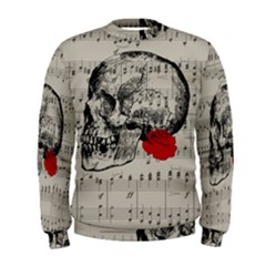 Skull And Rose  Men s Sweatshirt by Valentinaart