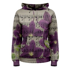 Vintage Purple Flowers Women s Pullover Hoodie