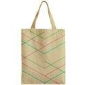 Abstract Yellow Geometric Line Pattern Zipper Classic Tote Bag View1