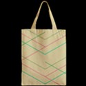 Abstract Yellow Geometric Line Pattern Zipper Classic Tote Bag View2