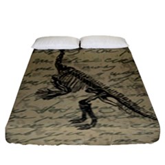 Dinosaur Skeleton Fitted Sheet (king Size) by Valentinaart