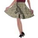 Dinosaur skeleton A-line Skater Skirt View2