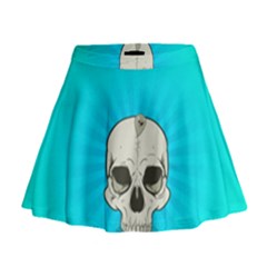 Skull Ball Line Schedule Mini Flare Skirt by Simbadda