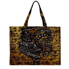 Vintage Rooster  Zipper Mini Tote Bag by Valentinaart