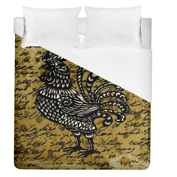 Vintage rooster  Duvet Cover (Queen Size)