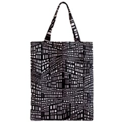 Recursive Subdivision Between 5 Source Lines Screen Black Zipper Classic Tote Bag by Simbadda