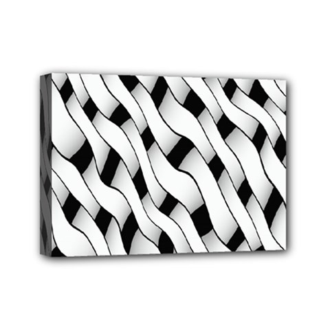 Black And White Pattern Mini Canvas 7  X 5  by Simbadda