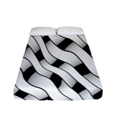 Black And White Pattern Fitted Sheet (full/ Double Size) by Simbadda