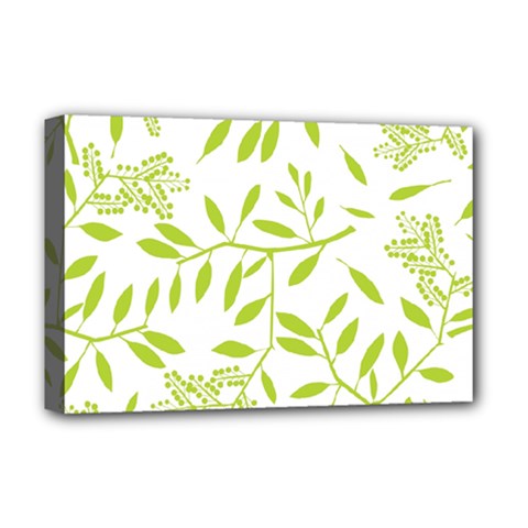 Leaves Pattern Seamless Deluxe Canvas 18  X 12   by Simbadda