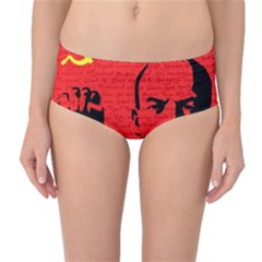 Lenin  Mid-waist Bikini Bottoms by Valentinaart