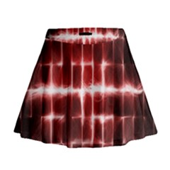 Electric Lines Pattern Mini Flare Skirt by Simbadda