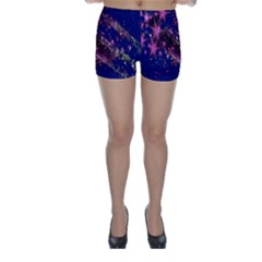 Stars Abstract Shine Spots Lines Skinny Shorts by Simbadda