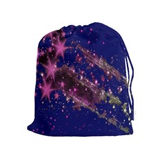 Stars Abstract Shine Spots Lines Drawstring Pouches (extra Large) by Simbadda