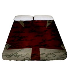 Canada Flag Fitted Sheet (queen Size) by Valentinaart