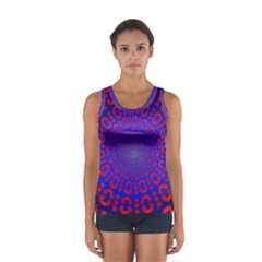 Binary Code Optical Illusion Rotation Women s Sport Tank Top  by Simbadda