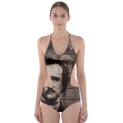 Edgar Allan Poe  Cut-out One Piece Swimsuit