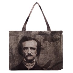 Edgar Allan Poe  Medium Zipper Tote Bag by Valentinaart