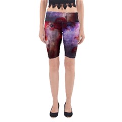 David Bowie  Yoga Cropped Leggings by Valentinaart