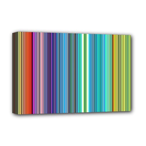 Color Stripes Deluxe Canvas 18  X 12   by Simbadda