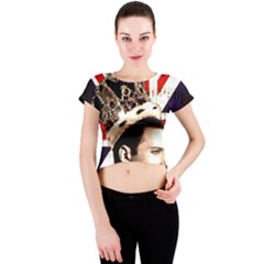 Freddie Mercury Crew Neck Crop Top by Valentinaart