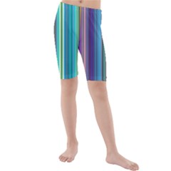 Color Stripes Kids  Mid Length Swim Shorts by Simbadda