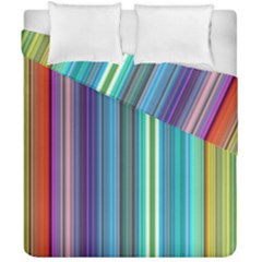 Color Stripes Duvet Cover Double Side (california King Size) by Simbadda