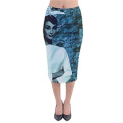 Audrey Hepburn Velvet Midi Pencil Skirt by Valentinaart