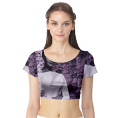 Audrey Hepburn Short Sleeve Crop Top (tight Fit) by Valentinaart