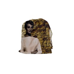 Audrey Hepburn Drawstring Pouches (small)  by Valentinaart