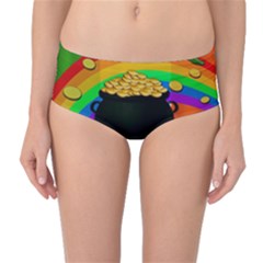 Pot Of Gold Mid-waist Bikini Bottoms by Valentinaart