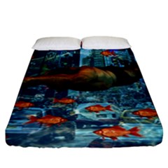 Urban Swimmers   Fitted Sheet (california King Size) by Valentinaart