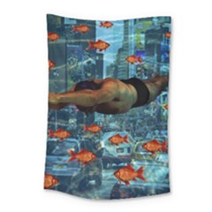 Urban Swimmers   Small Tapestry by Valentinaart