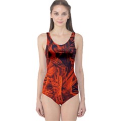 Red girl One Piece Swimsuit