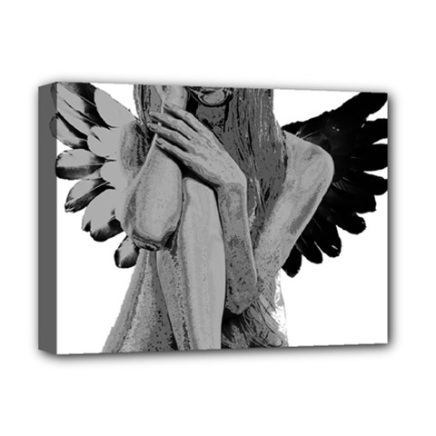 Stone Angel Deluxe Canvas 16  X 12   by Valentinaart