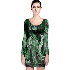 Cyber Angel Long Sleeve Velvet Bodycon Dress by Valentinaart